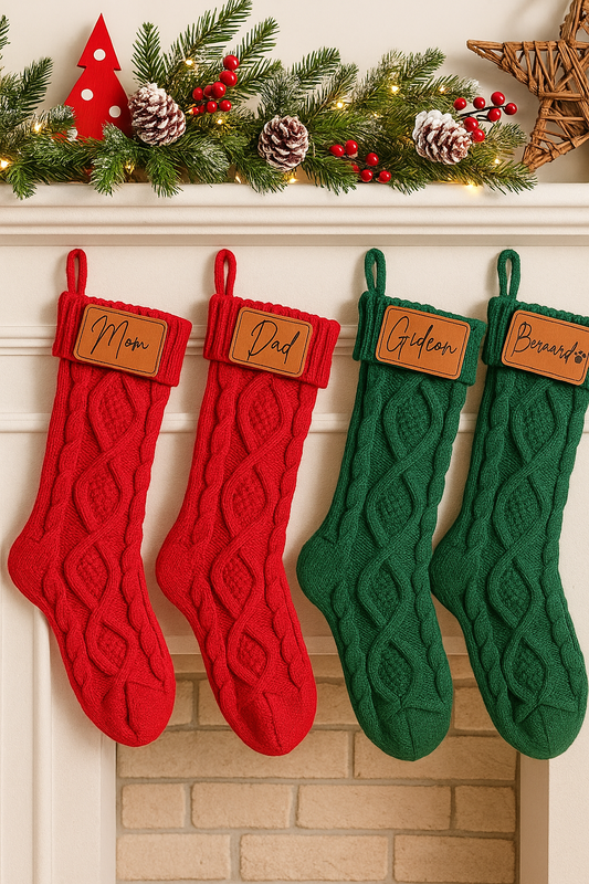 Stocking with Leather Patch