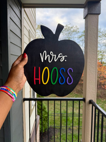 Teacher Apple Door Hanger