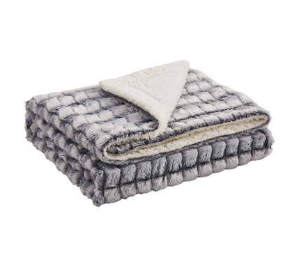 Sherpa Throw Blanket with Engraved Tag