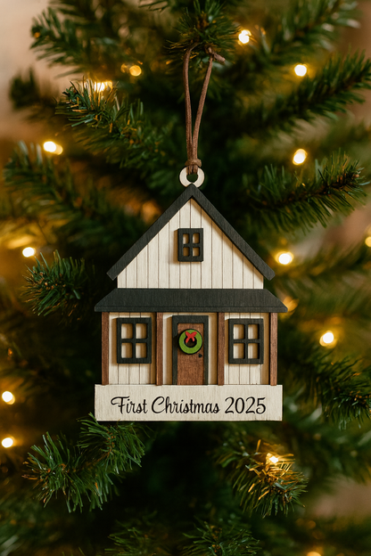 First Christmas 2025 Wood Ornament