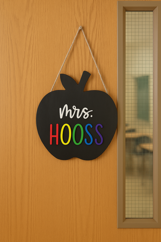 Teacher Apple Door Hanger